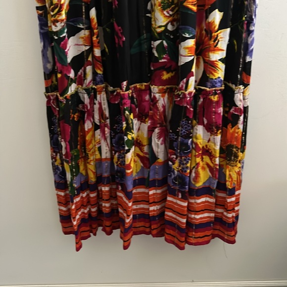 Me 2 Magic, Woman Size XL Black Multicolor Maxi Dress - Picture 5 of 10